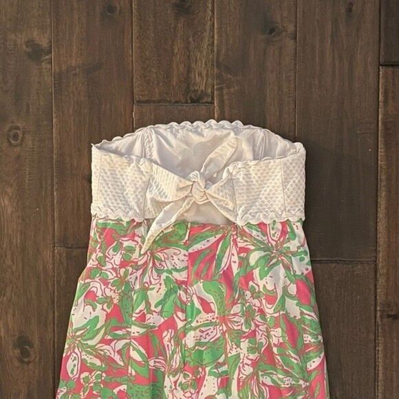 Lilly Pulitzer Franco Floral Strapless Dress Forgot My Trunks Hotty 00 - Picture 4 of 7